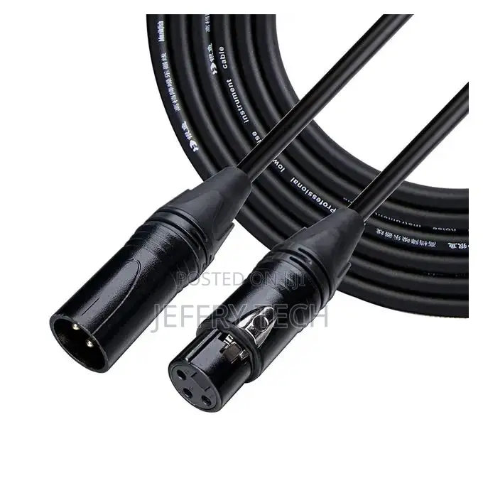 20m XLR Microphone Cable Black