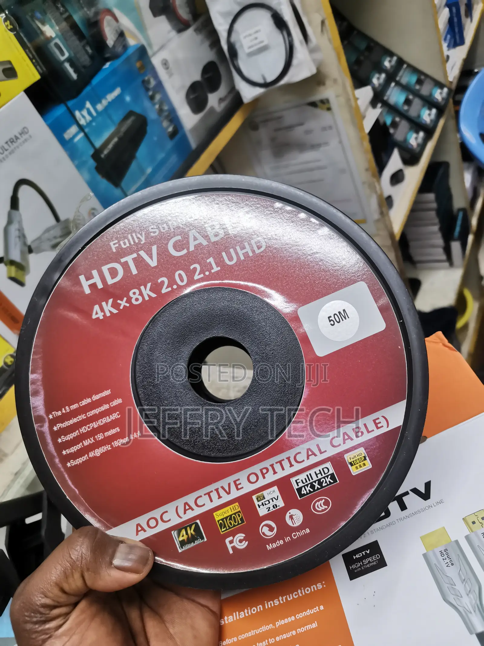 50m HDTV 2.0 Active Optical Fiber Cable 2.0 Support at 60hz