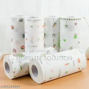Long Roll Absorbent Kitchen Towel Wiping Paper Roll