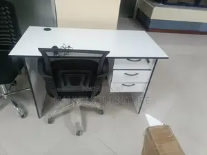Rectangular White Office Study Desk