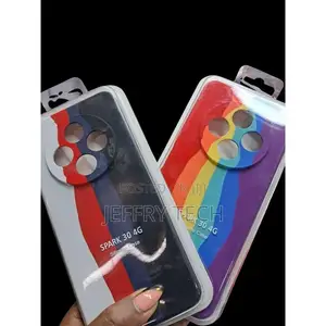 Tecno Spark 30 Rainbow Good Quality Silicone Cover / Case