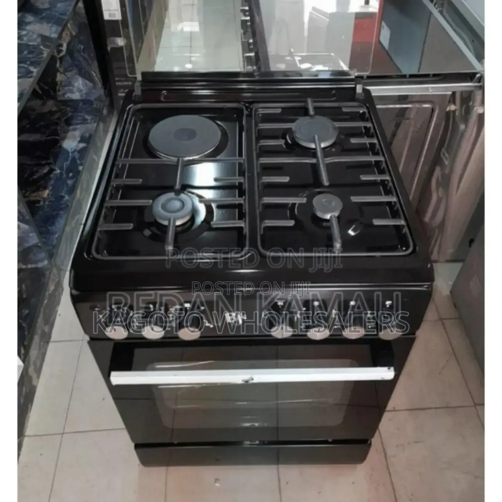Black BJS 60by60 Standing Cooker, Electric Oven