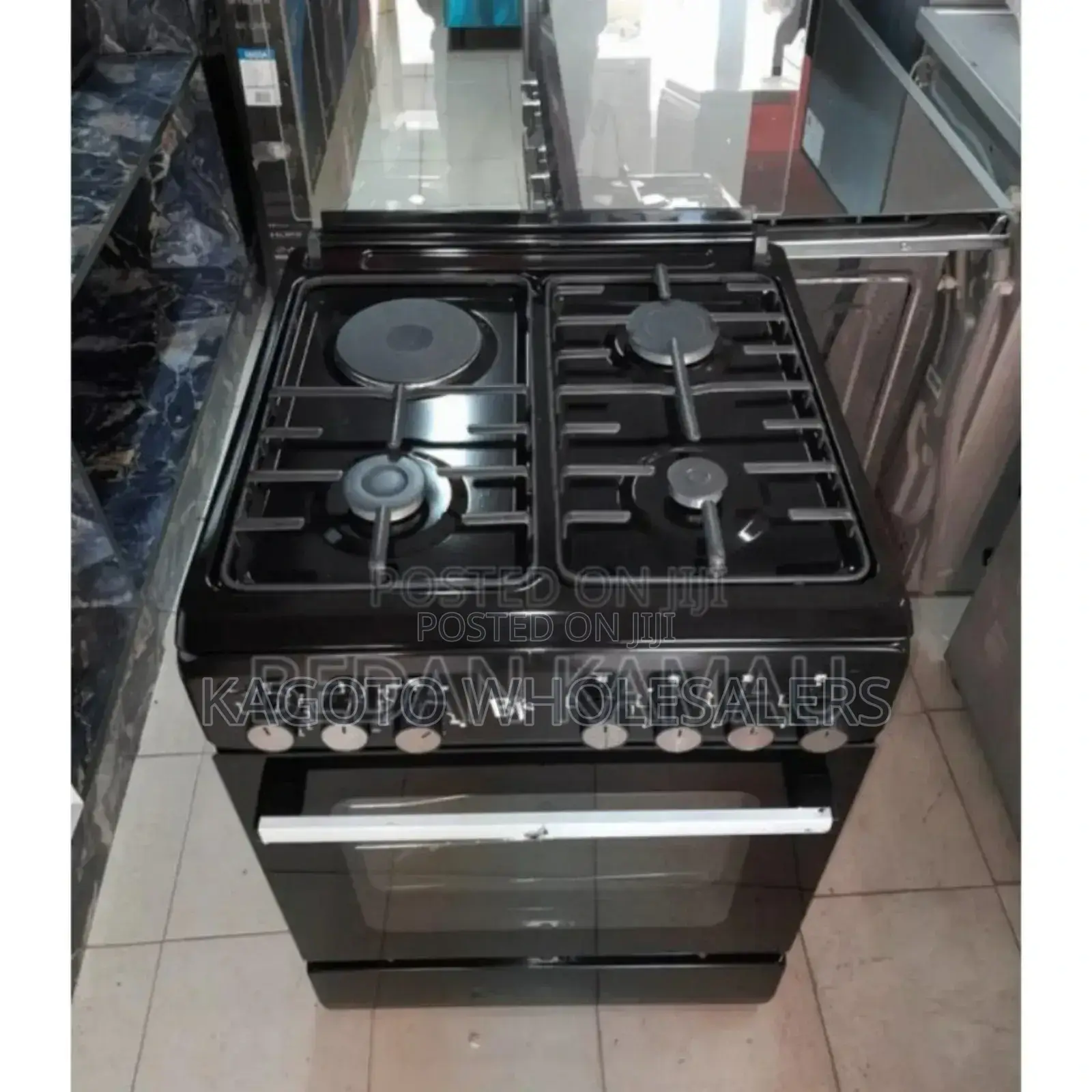Black BJS 60by60 Standing Cooker, Electric Oven