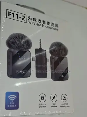 F11‐2 Portable Wireless Mic – Rechargeable Lavalier Set
