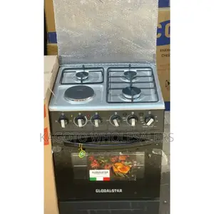Colour Black -Globestar 3+1 60by60 Standing Cooker
