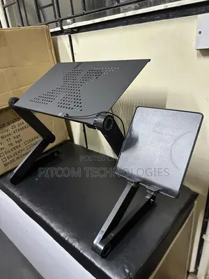 Adjustable Laptop Desk With Fan. Laptop Stand
