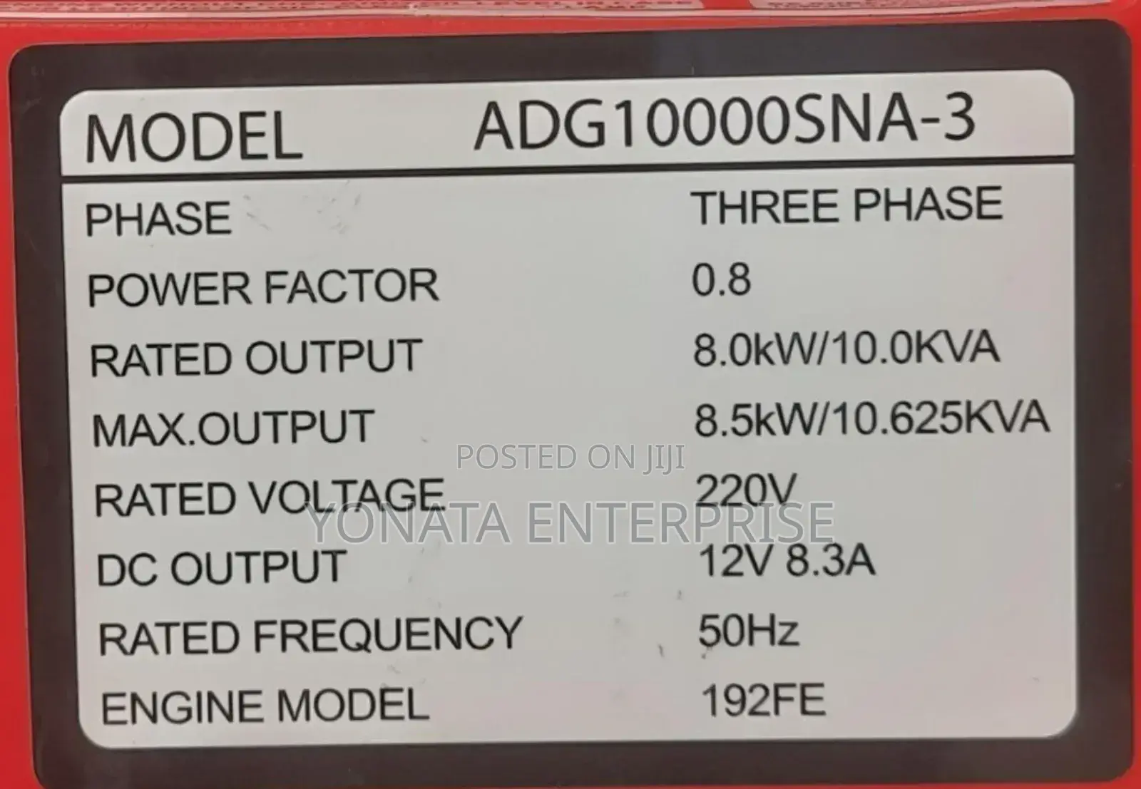 10kva 3 Phase Closed Diesel Generator