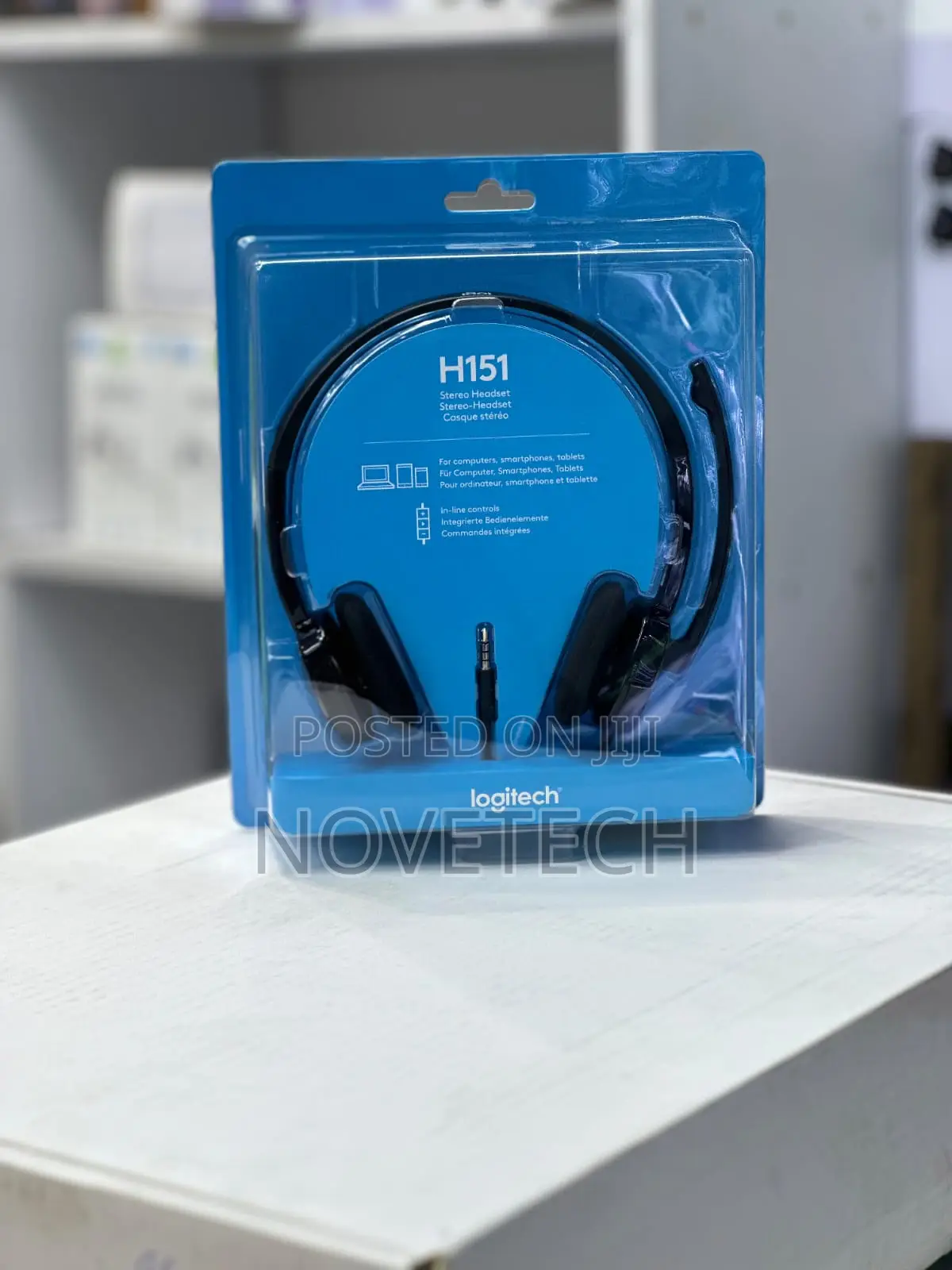 Logitech H151 Wired Headset Headphones Noise-Cancel Mic