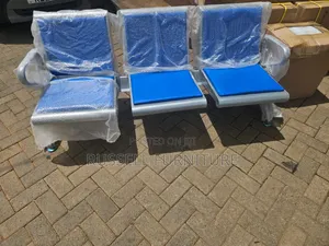 Sky Blue Padded Waiting Chairs