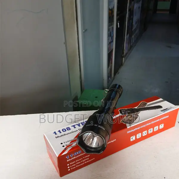 Shockproof Electric Flashlight Torch With Laser Pointer