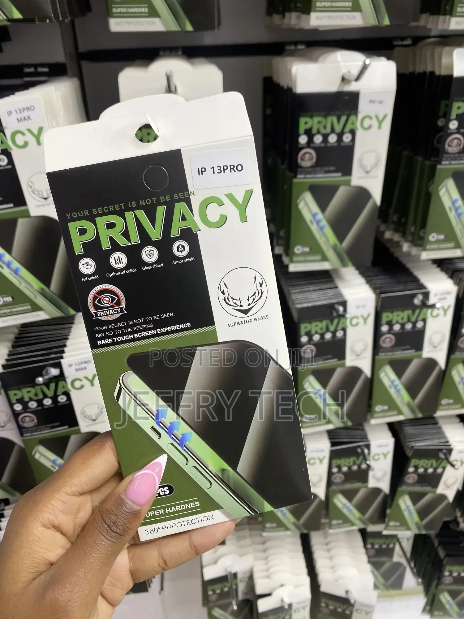 Fotbor Privacy Screen Tempered Glass iPhone 13 Pro Protector