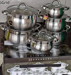 Heavy 12 Pieces Stainless Steel Edenberg Cookware Set