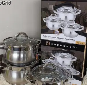 Heavy Duty 6 Pieces Edenberg Eb-3716 Stainless Cookware Set,