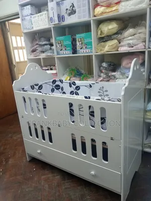 Convertible Baby Cot With Drawer. MDF Wood