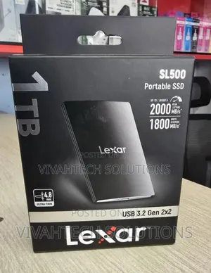 Lexar 1tb Sl500 Usb 3.2 Gen 2 Type-c Portable 1tb Ssd