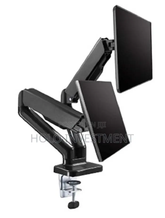 Gas Spring Type Dual Monitor Arm Table Mounting Type