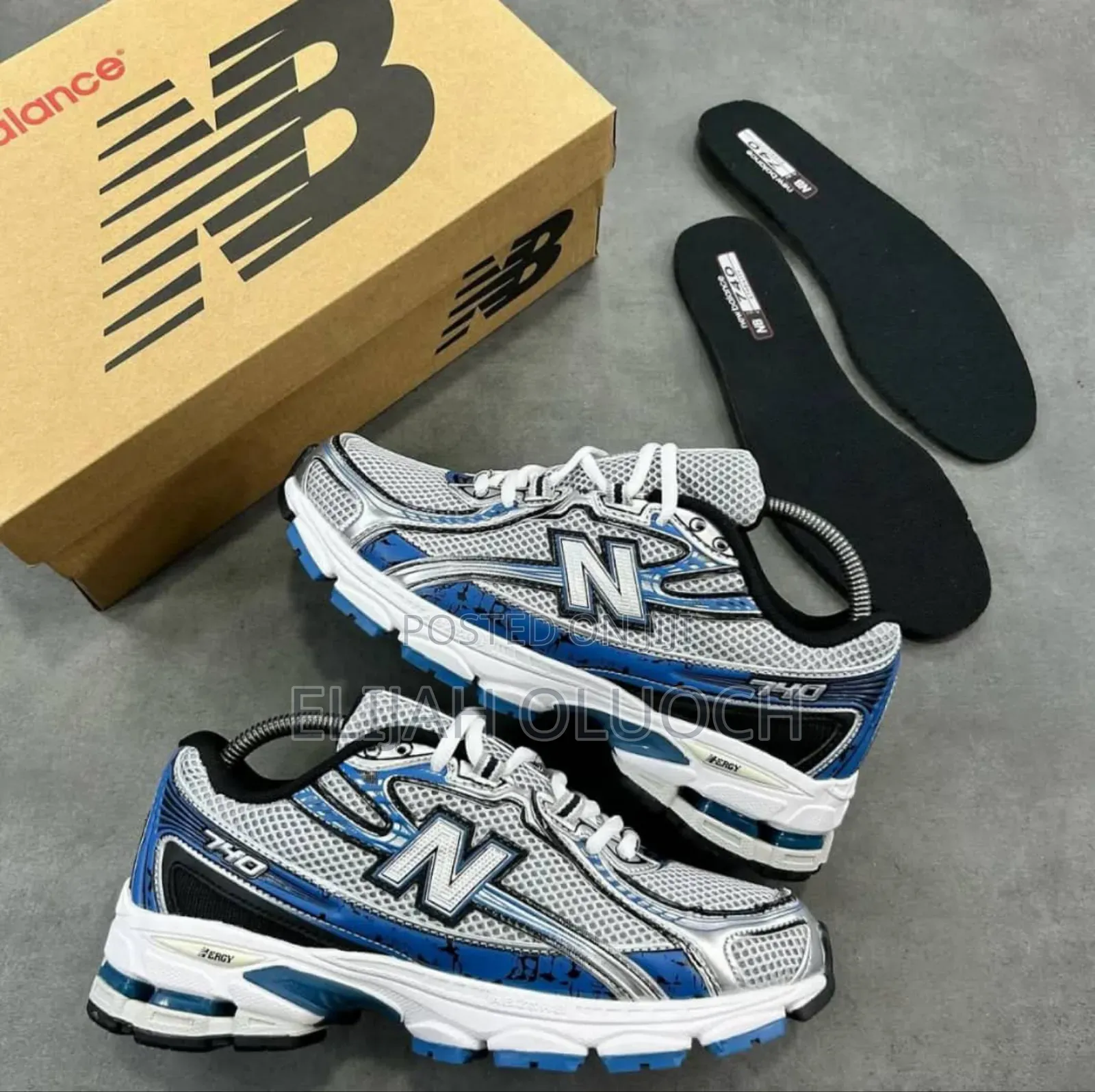 New Balance 740 Silver Blue Trainers