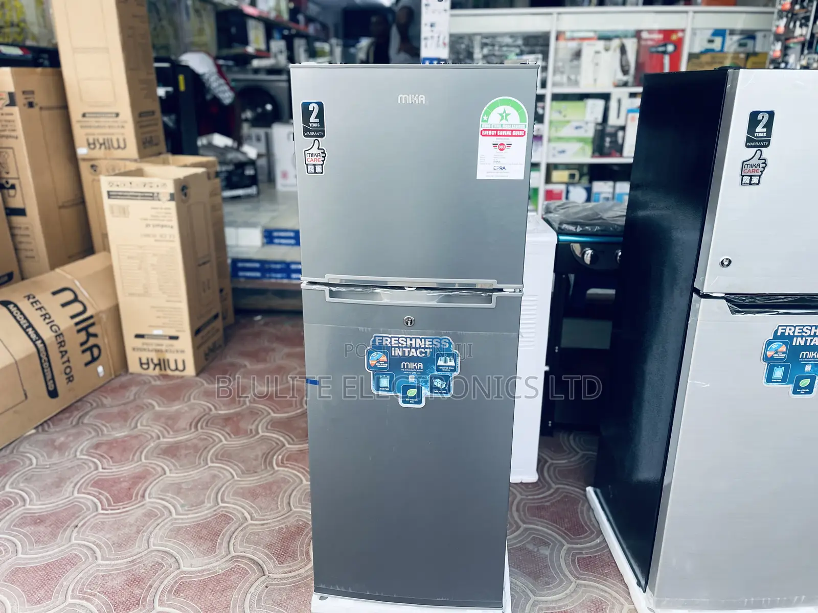 Mika Fridge, 2 Door Top Mount Freezer Defrost, 138l,