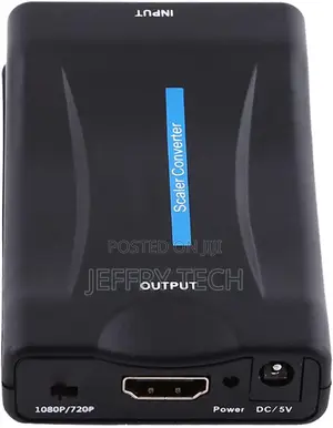 Scart to Hdmi Converter, Audio Video Converter Scaler Adapte