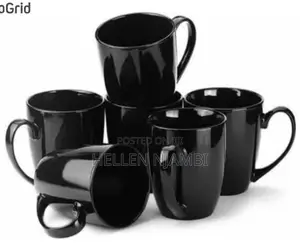Luminarc 6pcs Set Black New Morning Ceramic Cups