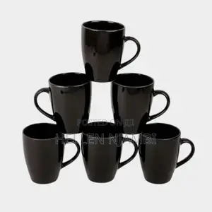 Set of 6 Luminarc New Morning Black Cups