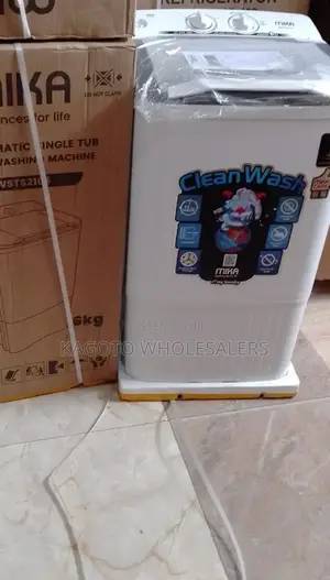 Mika Semi Automatic 6kg Top Load Washing Machine White M6kw