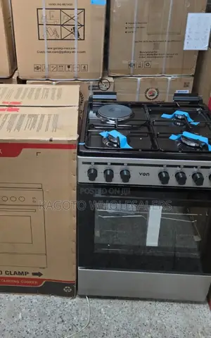 60*60 Von Cooker 3 Gas + 1 Electric Standing Cooker Vr3g/Ec
