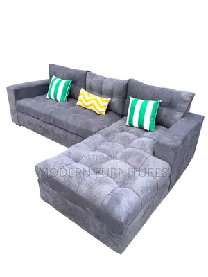 Dark Grey L Shaped Sofa