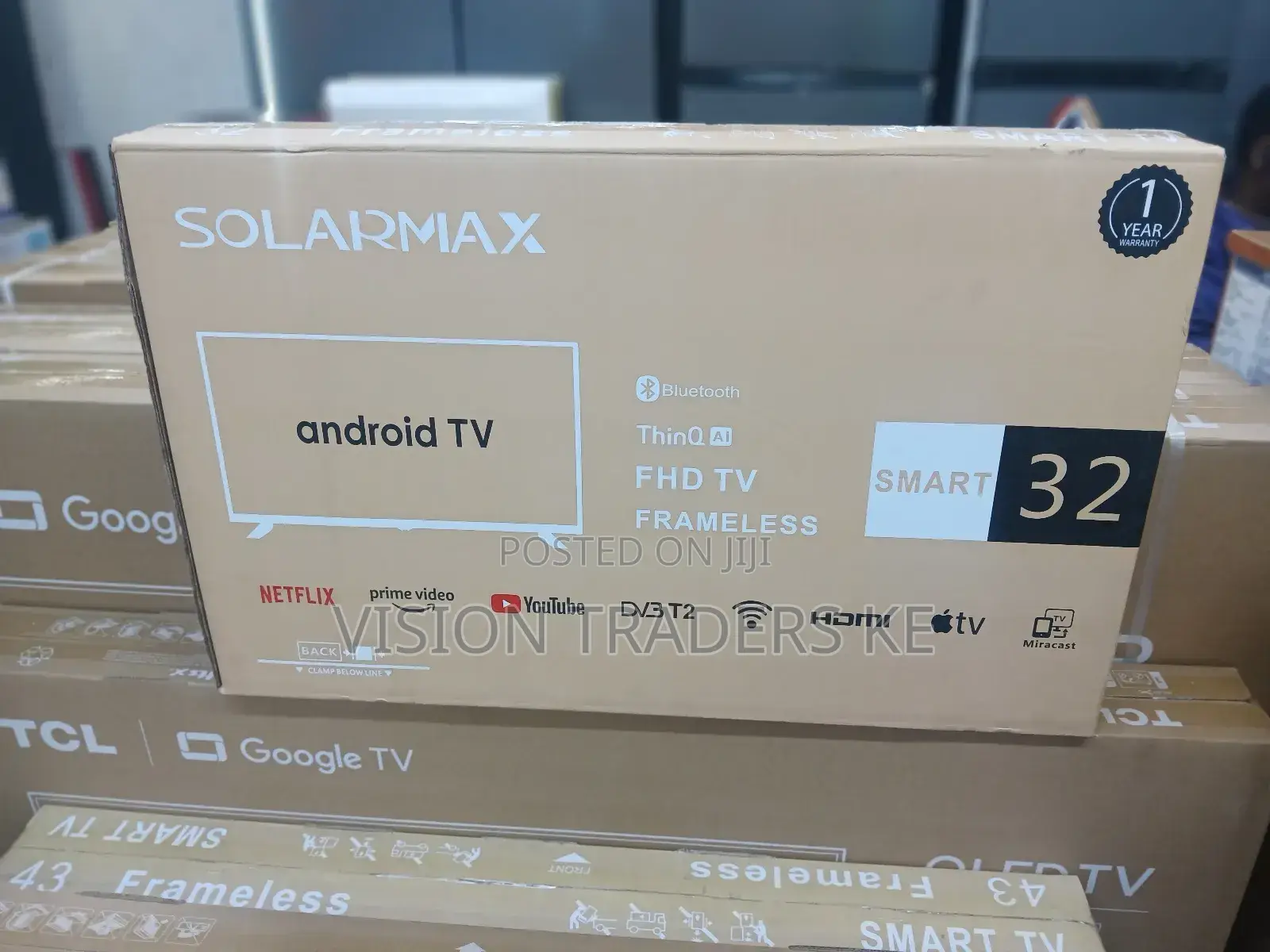 Solarmax 32 Inches Smart Android Frameless Television