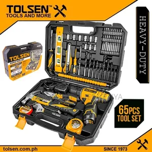 Cordless Drill Tool Sets Tolsen 65pcs Household Tools Set Drills