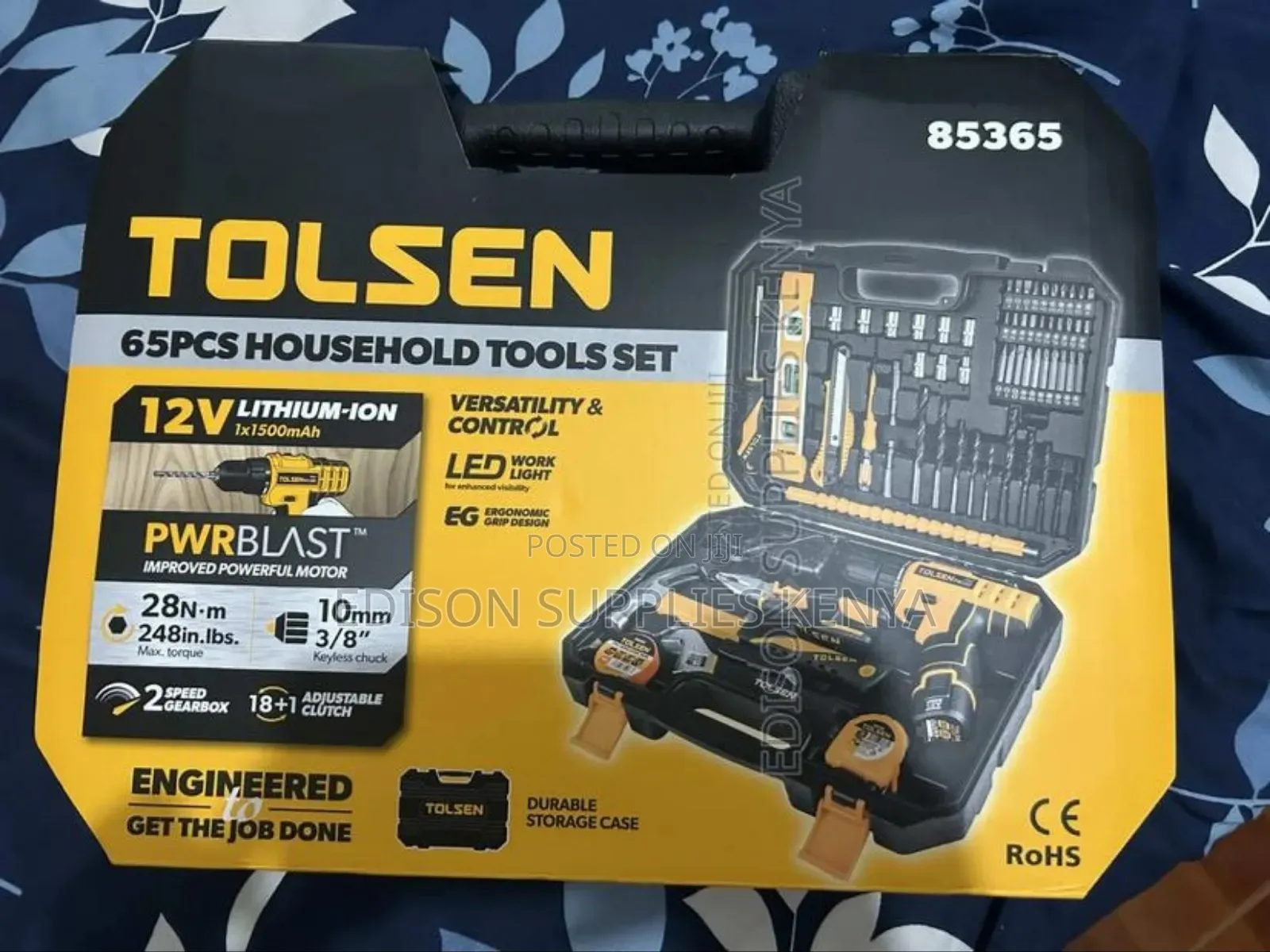 Cordless Drill Tool Sets Tolsen 65pcs Household Tools Set Drills