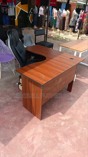 Black Leather Office Chairs and Durable Study Table