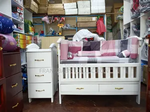 Full Set White Baby Cot