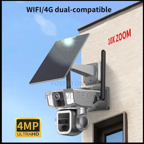 CCTV System 4g Solar-Powered With App Control 4mp Wi-Fi