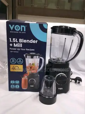 Von Vbo-501nlb 1.2ltrs 500w Blender + Mill