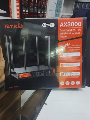 Tenda W30e Ax3000 Dual Band Wifi-6 Wireless Hotspot Router