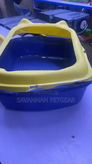 Cat Litter Box, High-Sided Rim Litter Scoop