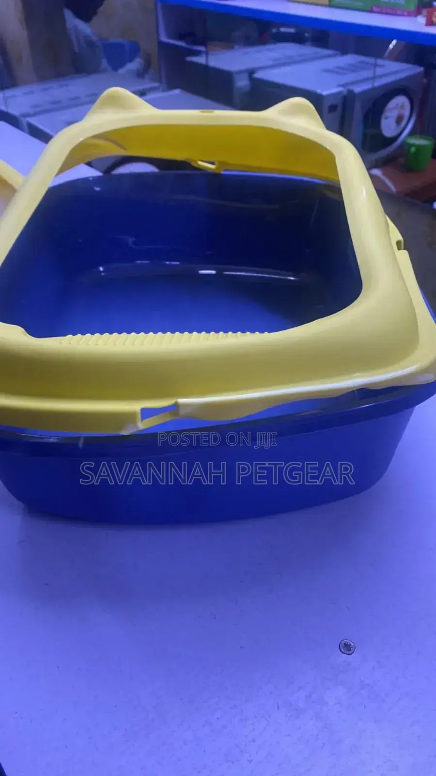 Cat Litter Box, High-Sided Rim Litter Scoop