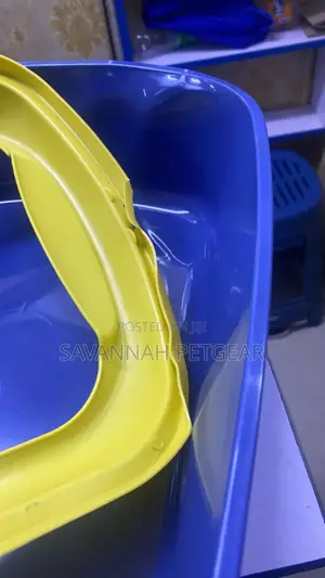 Cat Litter Box, High-Sided Rim Litter Scoop