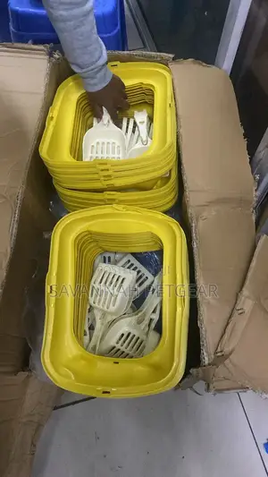 Cat Litter Box, High-Sided Rim Litter Scoop
