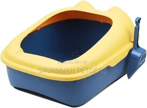 Cat Litter Box Semi-Closed Pet Toilet +Shovel (35cm*24*19cm)