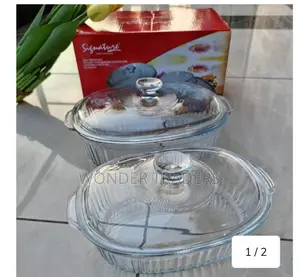 2pcs Glass Casserole With Lid