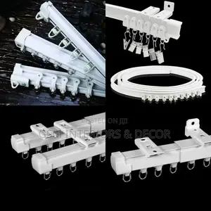 Twisted Aluminium Curtain Rails With Stoppers/Cock
