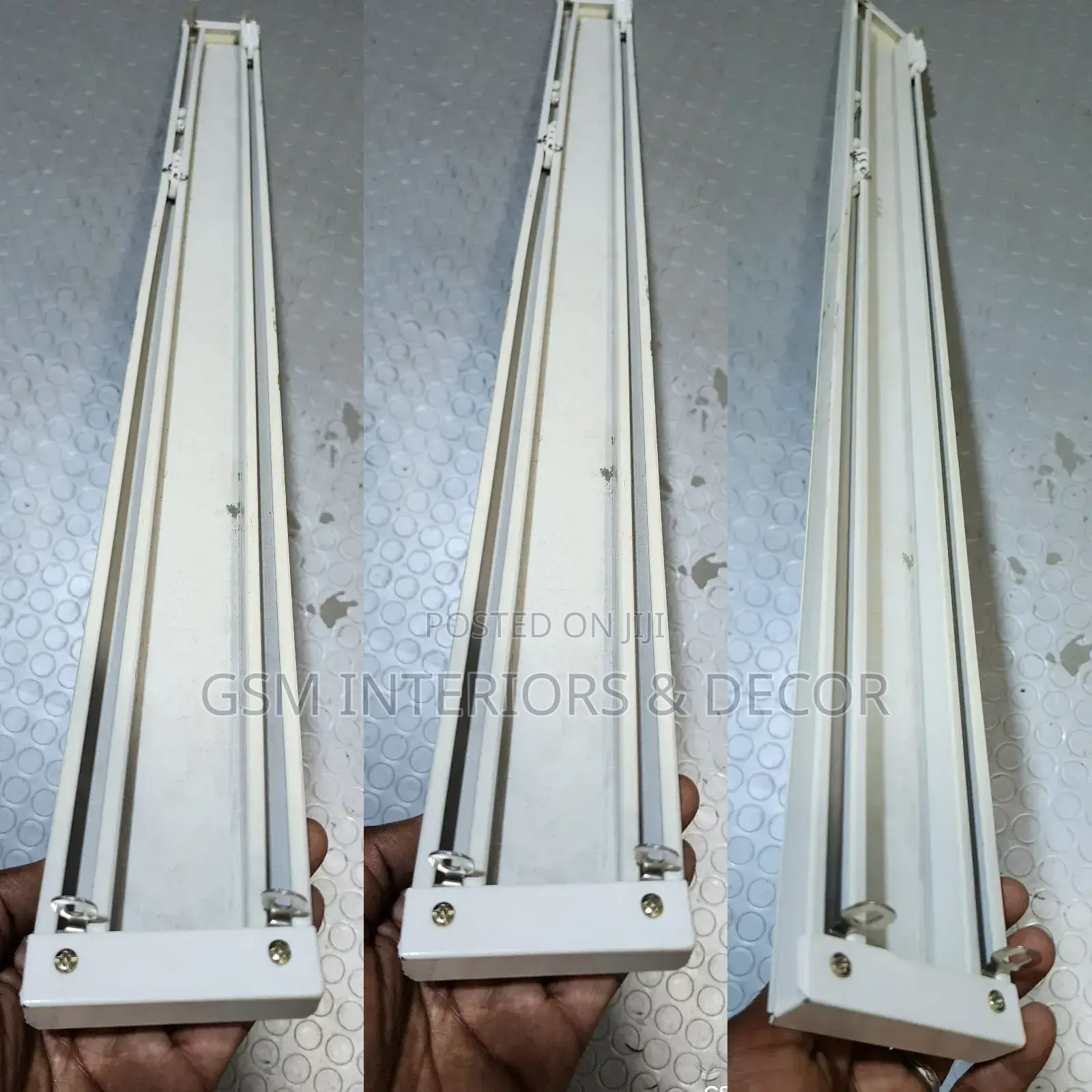 Paired Aluminium Curtain Rails Non Rusting Smooth