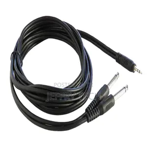 6ft 3.5mm Male Stereo Cable to Dual 1.8m 1/4" Male Mono Cabl