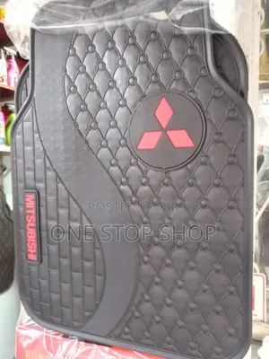 5pcs Set Mitsubishi Carpet Rubber Mats With Red Logo