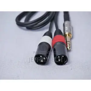 Y-Cable 2 Male XLR to Stereo Jack/1.5m