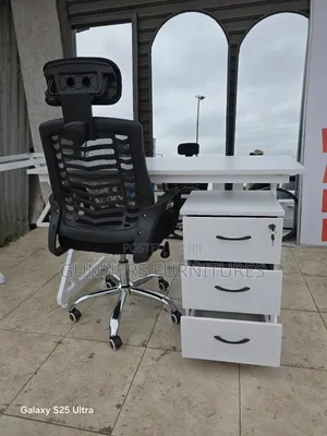 Combo Desk And Headrest Chair.