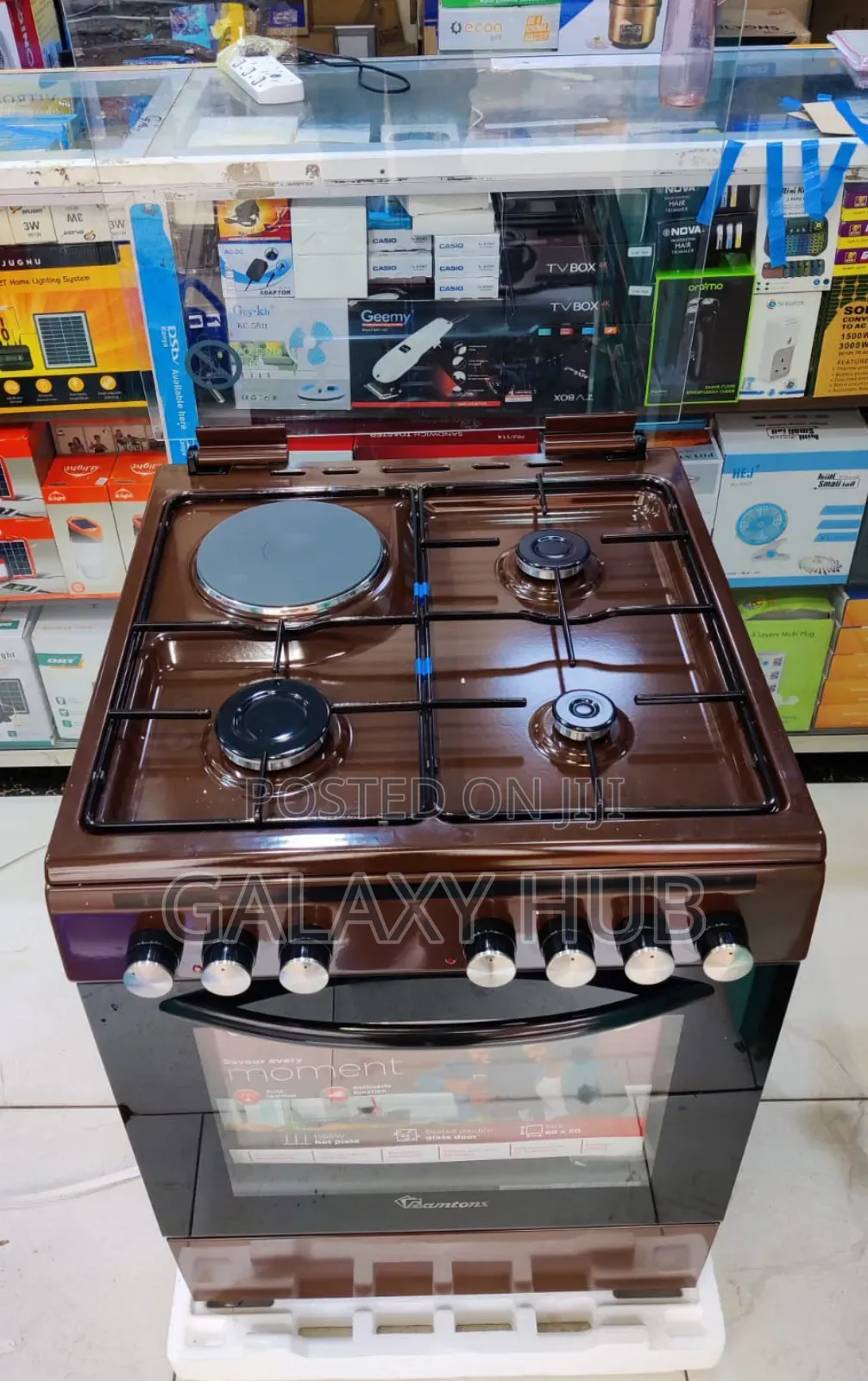 Ramtons Cooker 3g+1e 60x60cm Black