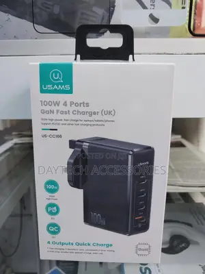Usams Us-Cc166 T51 100w 4-Port Gan Fast Charger